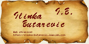 Ilinka Butarević vizit kartica